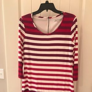 Red Haute Striped dress size medium cotton